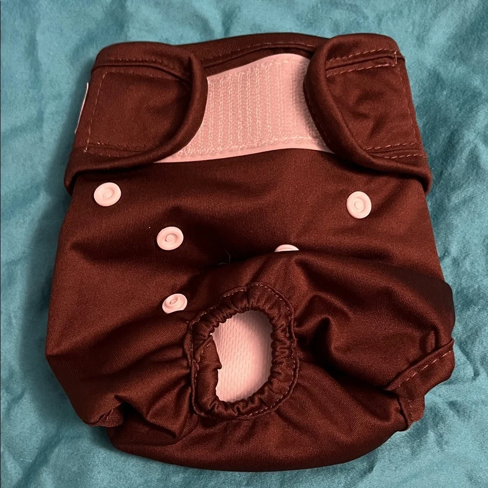 PET SOFT REUSABLE 🐶 BROWN PUPPY/DOG DIAPER SMALL